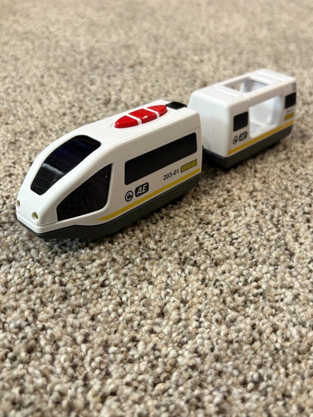 Japanese Bullet Train Toy 2 Piece White Train Set From Japan